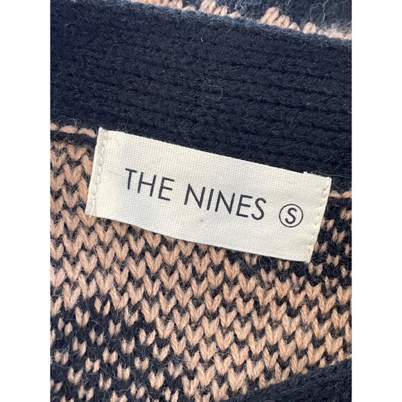 The Nines Sweater Size Small Leopard Print Striped Sleeves Button Shoulder Comfy - Picture 3 of 7